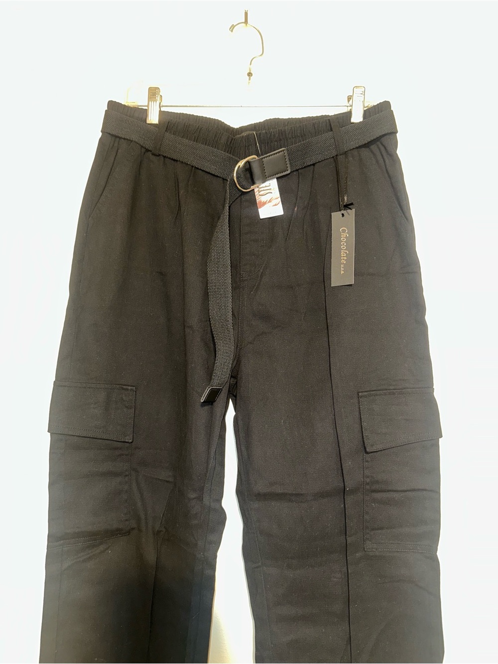 🖤3 for $40🖤 NWT Black Cargo Pants (w/ belt & 6 pockets)